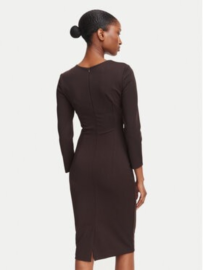 Rinascimento Sukienka koktajlowa CFC0130273003 Brązowy Slim Fit