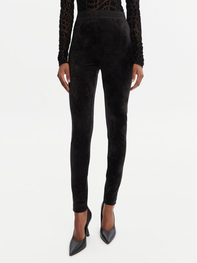 Versace Jeans Couture Legginsy 79HAC101 J0241 Czarny Slim Fit