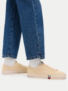 Tommy Jeans Tenisówki Archive Vulc Y2K Washed Canvas EN0EN02957 Beżowy