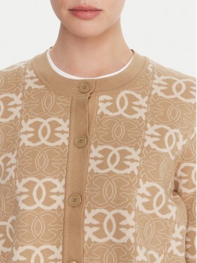 PINKO Kardigan Found Someone 106043 A2YD Beżowy Regular Fit