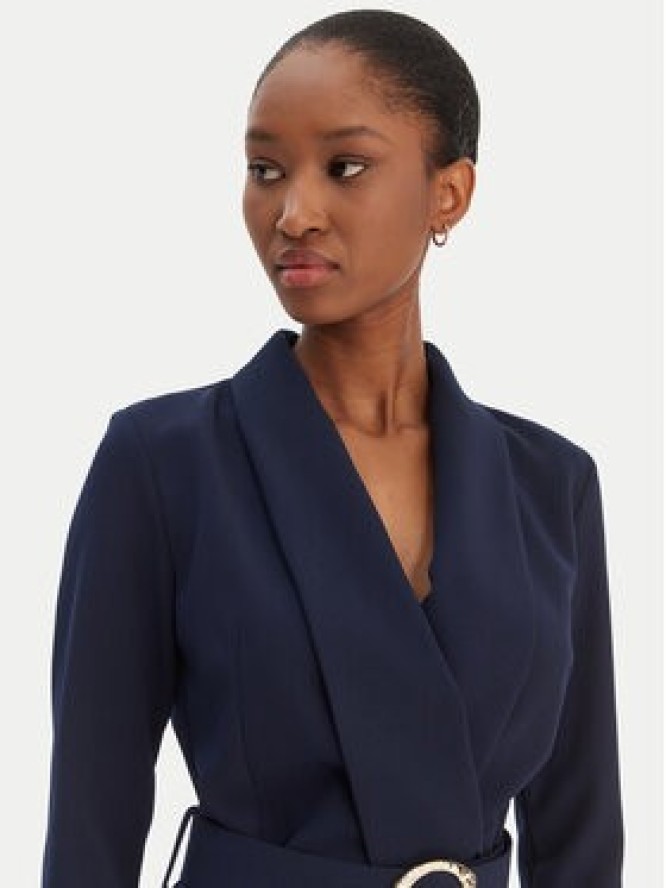 Rinascimento Sukienka koktajlowa CFC0126777003 Granatowy Slim Fit