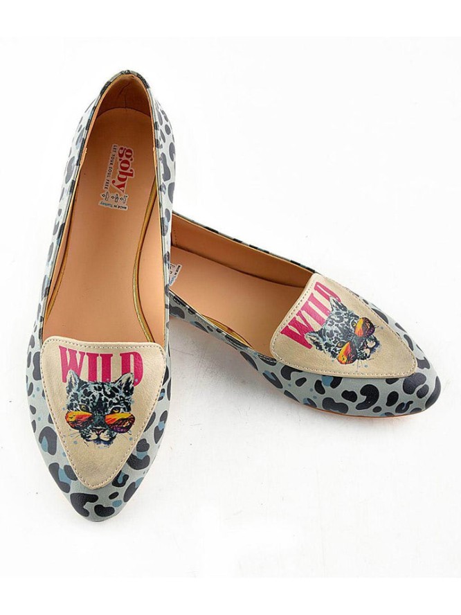 Goby Baleriny w kolorze błękitno-beżowym rozmiar: 39