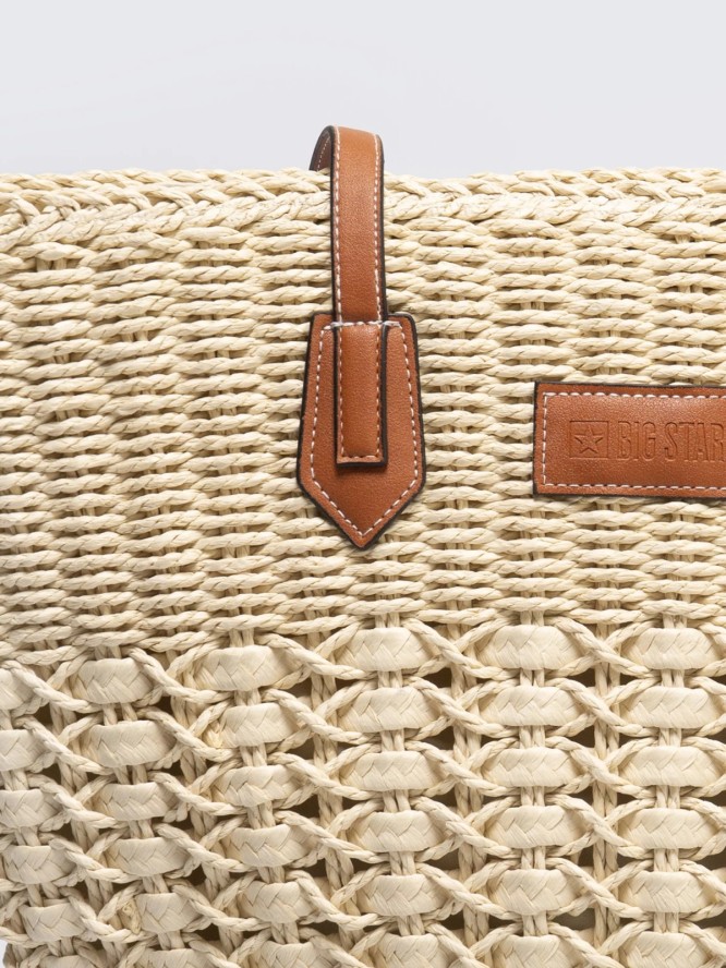 Torebka damska pleciona beżowa Signa 801