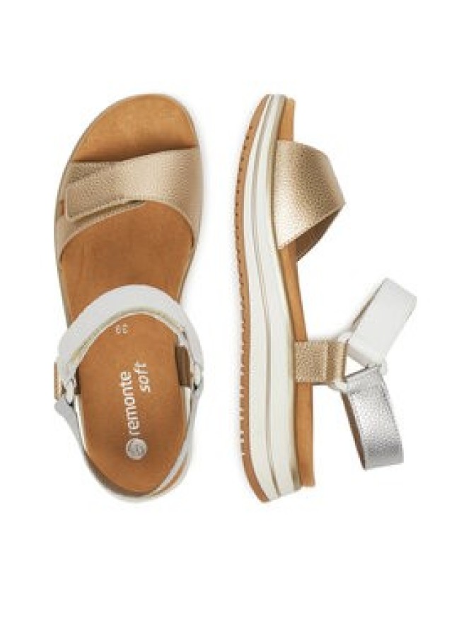 Remonte Sandały D1J57-90 Złoty