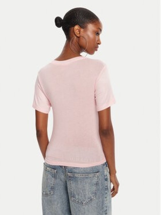 Juicy Couture T-Shirt Sheer JCWCT225301 Różowy Slim Fit