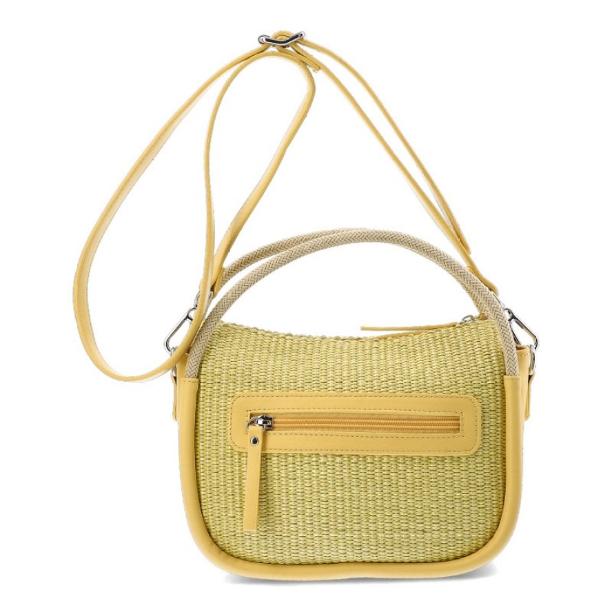 Żółta Torebka Pepe Moll Stylowy Kuferek Damski