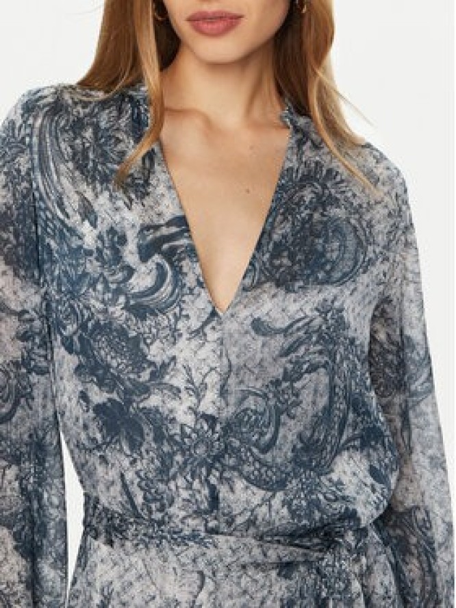 Guess Sukienka koszulowa W5RK35 WDW82 Niebieski Classic Fit