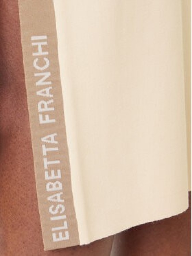 Elisabetta Franchi Sukienka dzianinowa AM-03S-61E2 Beżowy Regular Fit