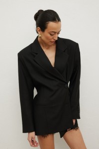 Klasyczna marynarka w kolorze BLACK- GRACE-S/M