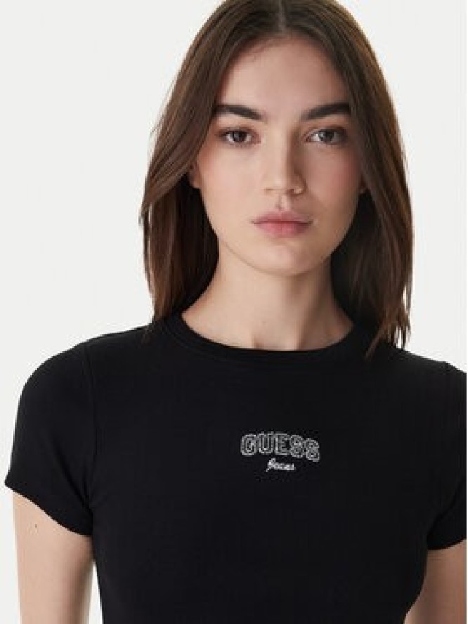 Guess Jeans T-Shirt W6RP21 KA0H1 Czarny Slim Fit
