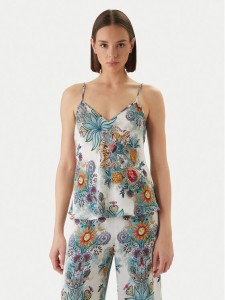 Just Cavalli Bluzka 80PAM201 NS837 Błękitny Relaxed Fit