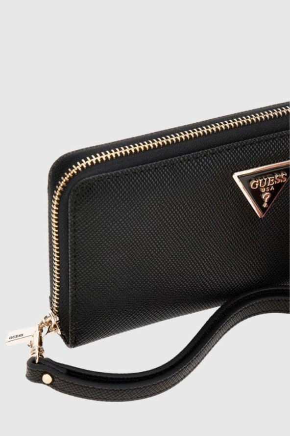 GUESS Czarny duży portfel damski Laurel