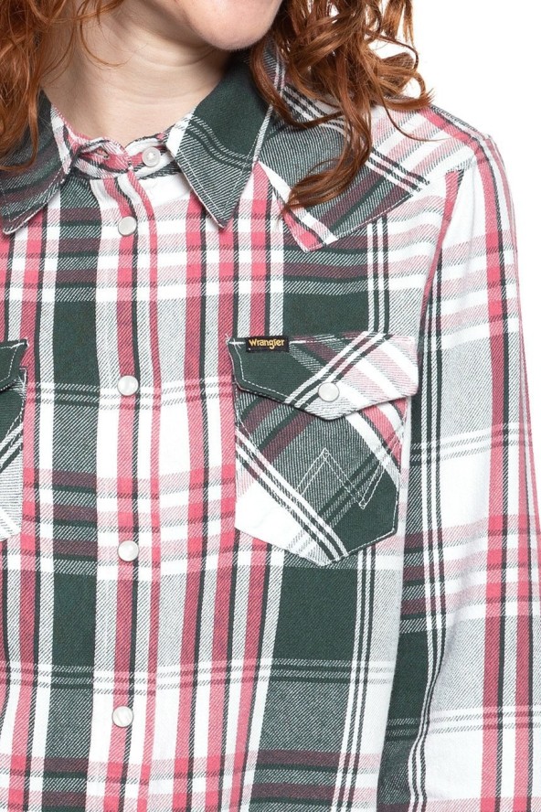 KOSZULA WRANGLER BOYFRIEND WESTERN PINE W5Q1LKG01 112130286