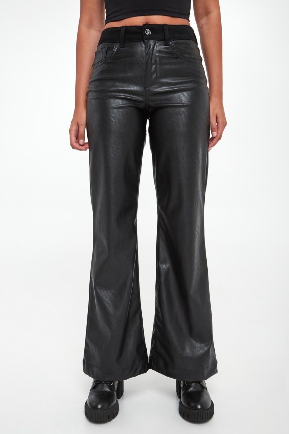 Spodnie damskie z ekoskóry LIU JO