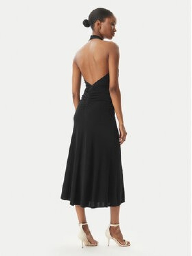 Elisabetta Franchi Sukienka koktajlowa AB-719-52E2-V560 Czarny Regular Fit