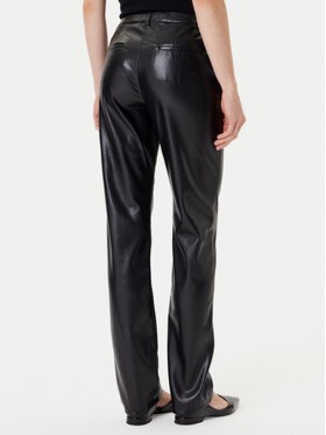 Marella Spodnie z imitacji skóry Teodora 2523786011 Czarny Slim Fit