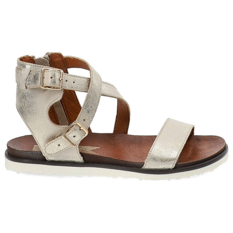 Złote Sandały Lemar Wygodne Buty Damskie