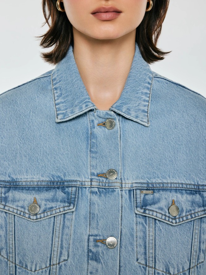 kurtka damska oversize jeansowa niebieska ella 221