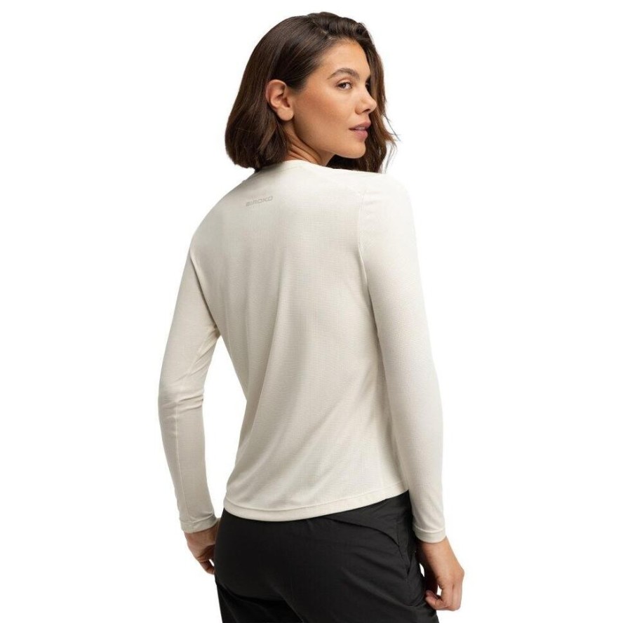 Damska koszulka trekkingowa z długim rękawem Siroko Wander Sand