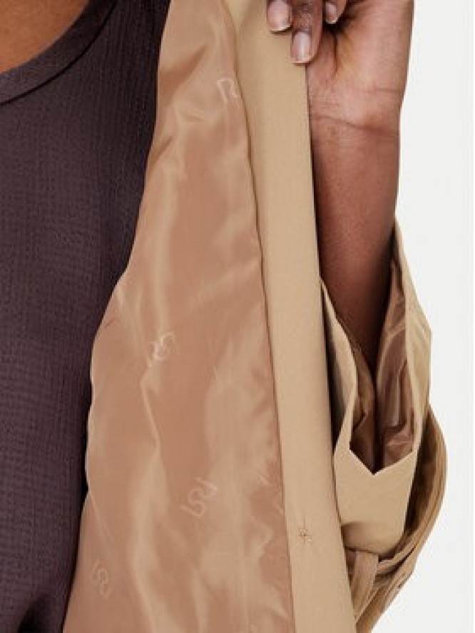 Rinascimento Płaszcz przejściowy CFC0124670003 Beżowy Regular Fit