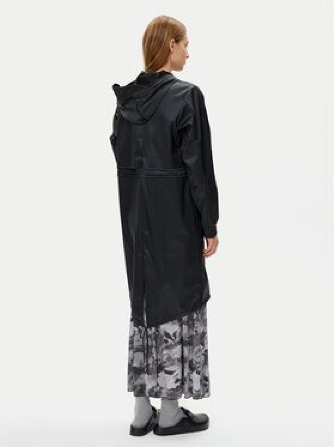 Rains Kurtka przeciwdeszczowa String W 18550 Czarny Regular Fit