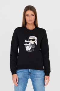 KARL LAGERFELD Czarna damska bluza Ikonik 2.0, Rozmiar M