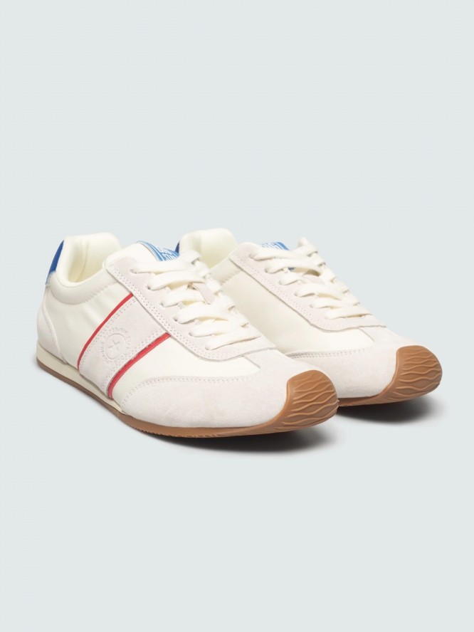 sneakersy damskie z zamszowymi wstawkami białe tt274558 101