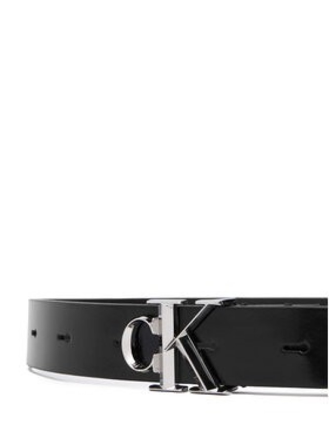 Calvin Klein Pasek Damski Facet Ck Buckle Shiny Strap 25Mm LV04F7080G Czarny