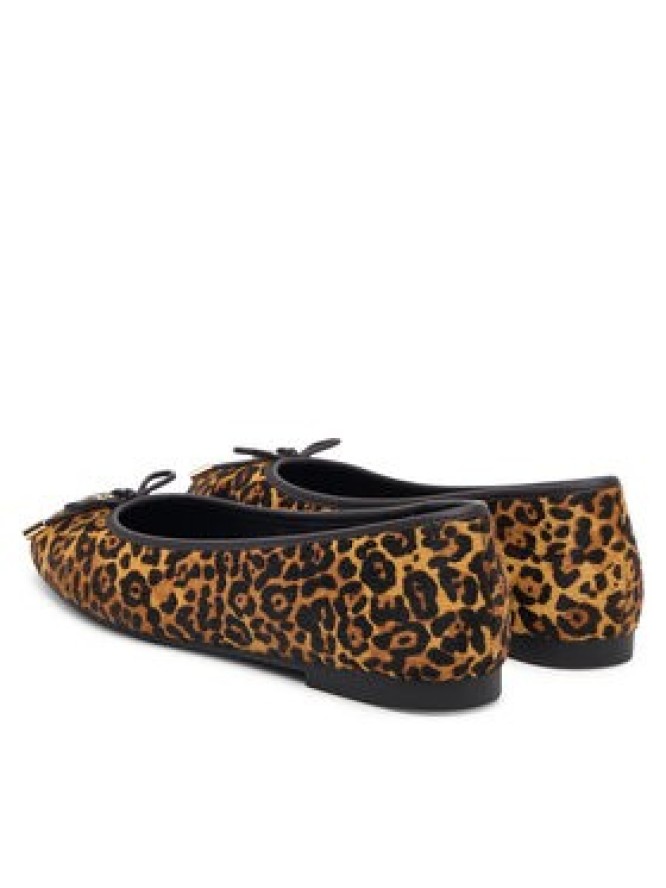Tommy Hilfiger Baleriny Th Charm Cheetah Ballerina FW0FW09682 Brązowy