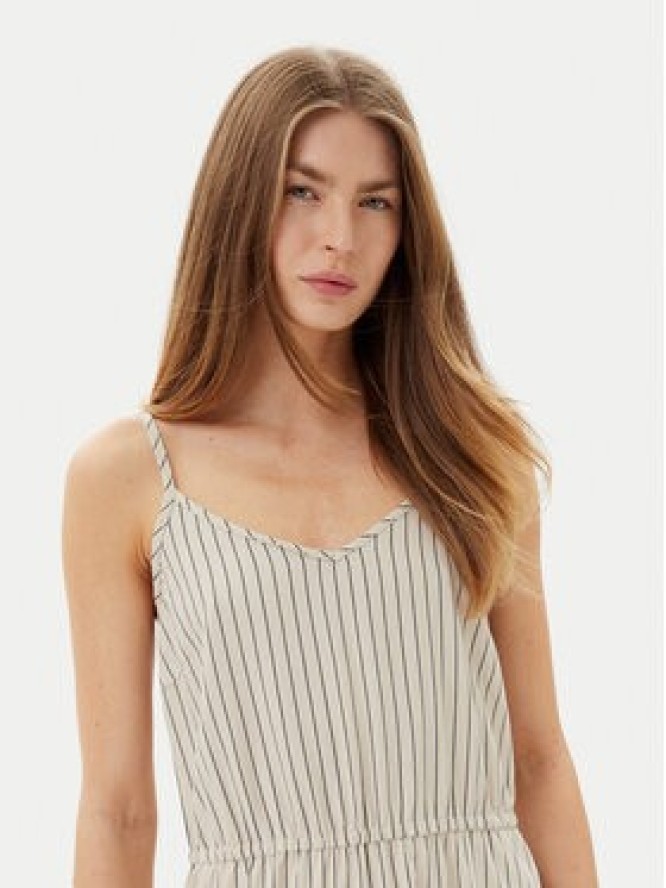 Vero Moda Sukienka letnia Mymilo 10303689 Beżowy Regular Fit