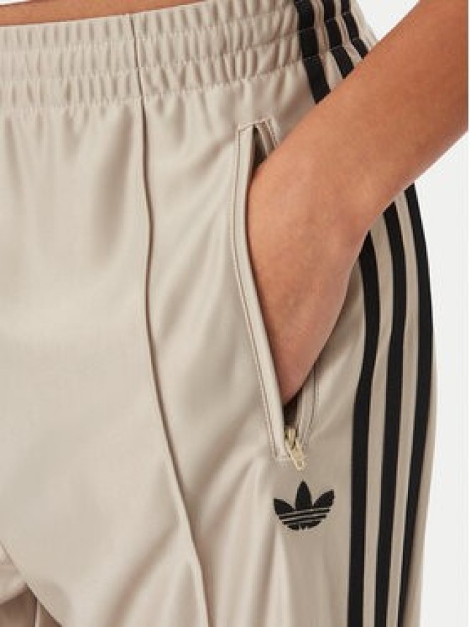 adidas Spodnie dresowe Metallic Firebird KS9974 Beżowy Wide Leg