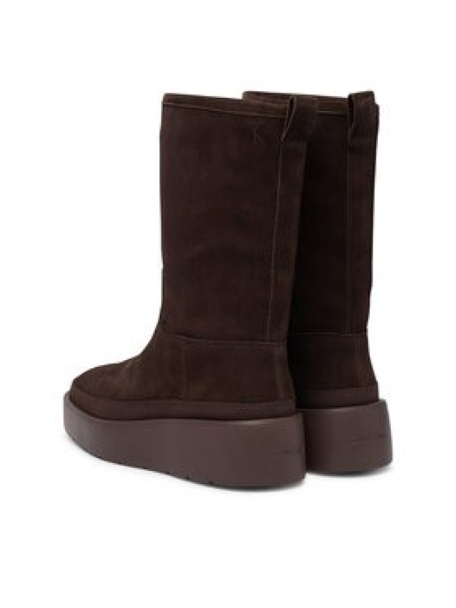 Calvin Klein Śniegowce Flatform Mid Boot Suede Wl HW0HW03181 Brązowy