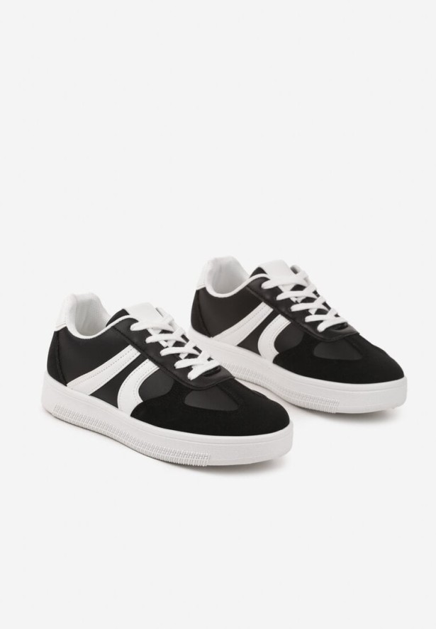 Czarne Sneakersy Klasyczne Tenisówki Setinora