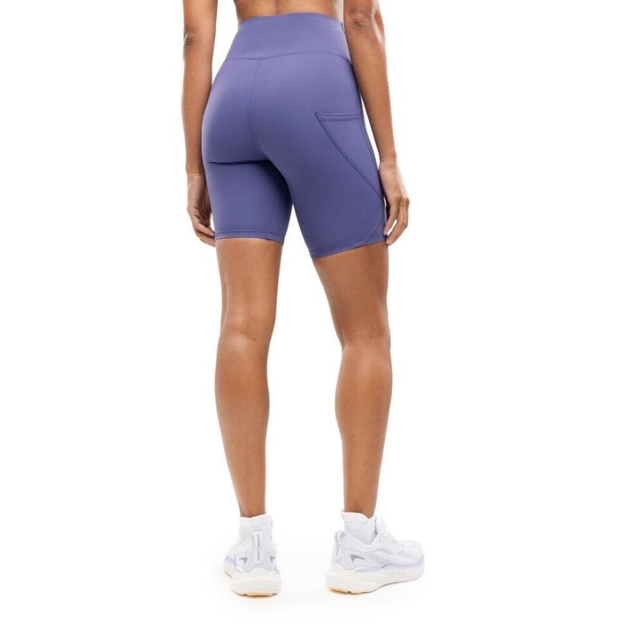 Damskie krótkie legginsy kolarki do biegania Fitness Siroko Thames Blue