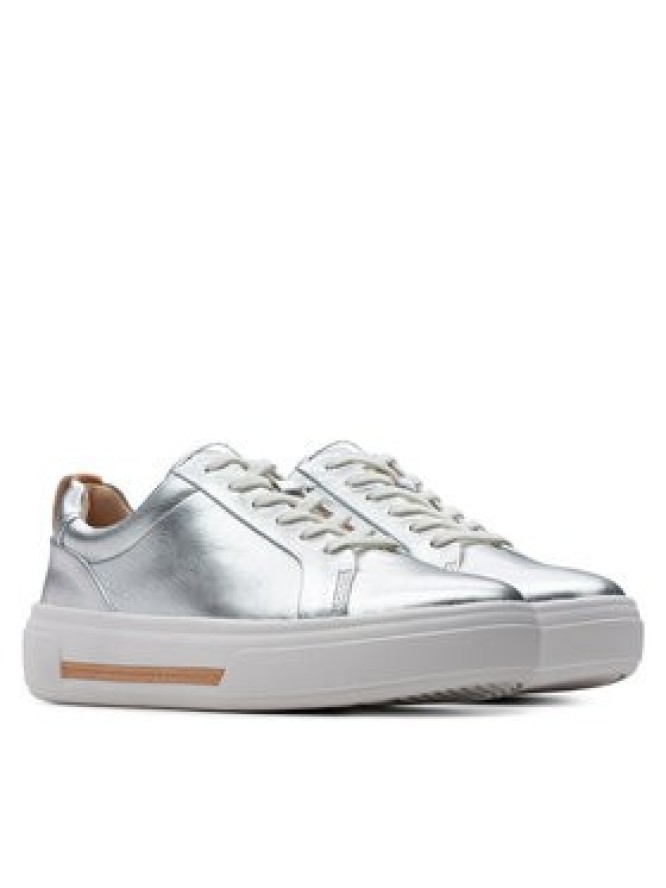 Clarks Sneakersy Hollyhock Walk 26176310 Srebrny