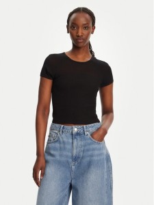 HUGO Bluzka Slevetta 50538232 Czarny Slim Fit