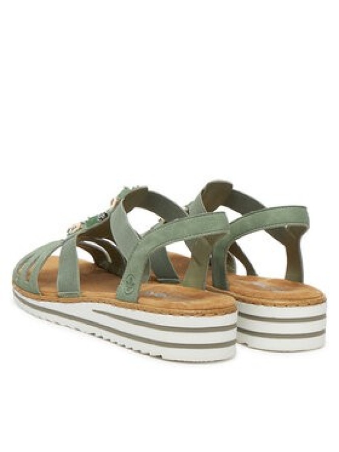 Rieker Sandały V0649-52 Zielony