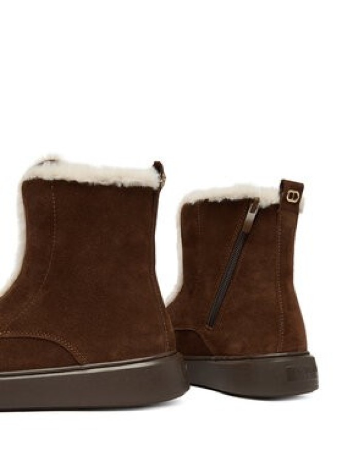 TWINSET Botki 252TGT01C Brązowy