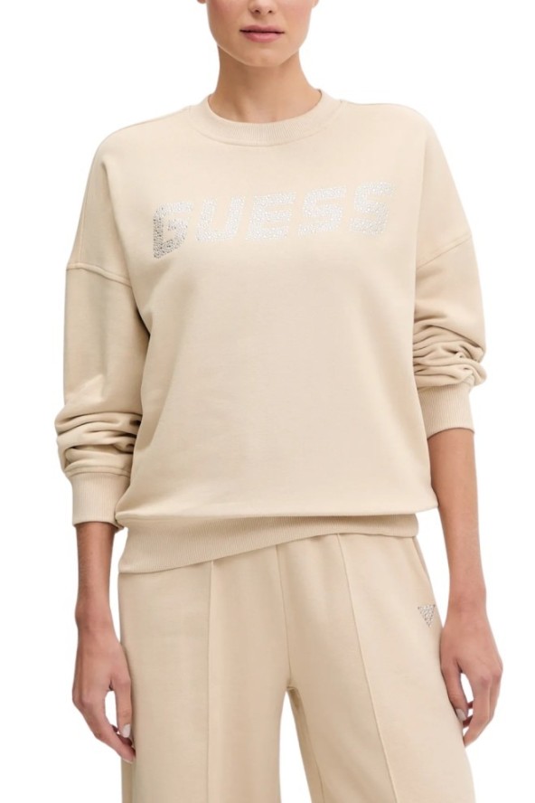 GUESS Beżowa damska bluza Primula, Rozmiar S