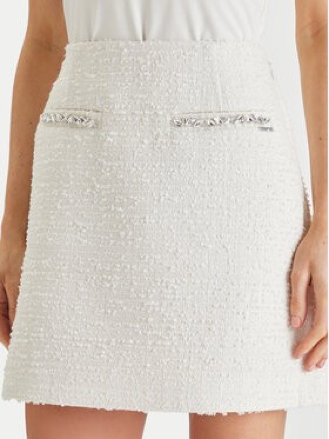 Guess Spódnica mini W6RD56 WJ632 Écru Regular Fit