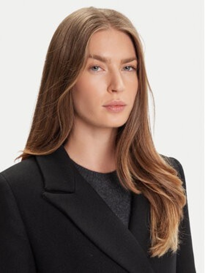 Rinascimento Płaszcz wełniany CFC0126118003 Czarny Regular Fit