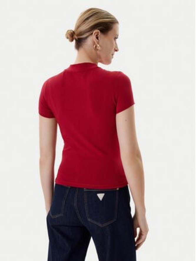 Guess T-Shirt W4BI26 J1314 Bordowy Regular Fit