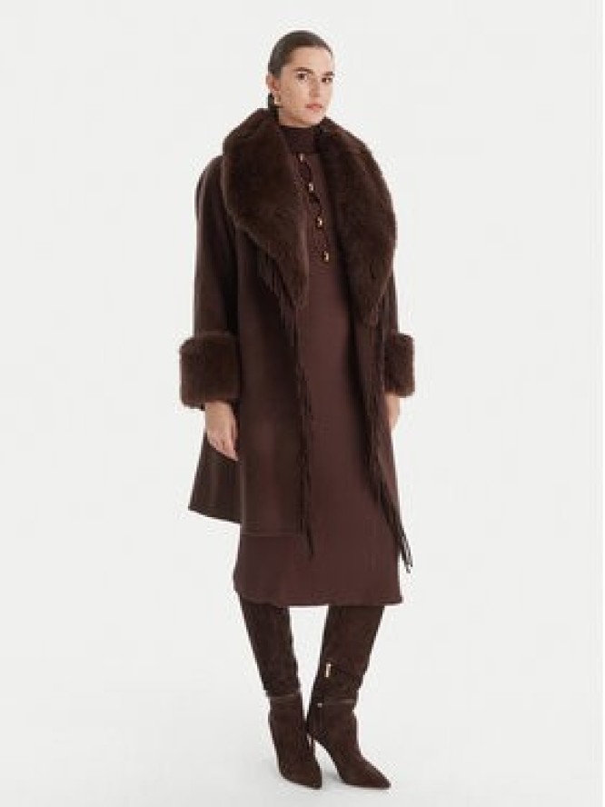 Marciano Guess Płaszcz wełniany 5BGL46 7125A Brązowy Regular Fit