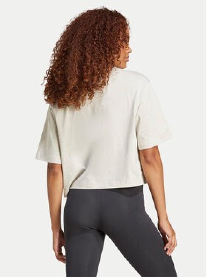 adidas T-Shirt Essentials Big Logo Boyfriend JG8729 Beżowy Loose Fit