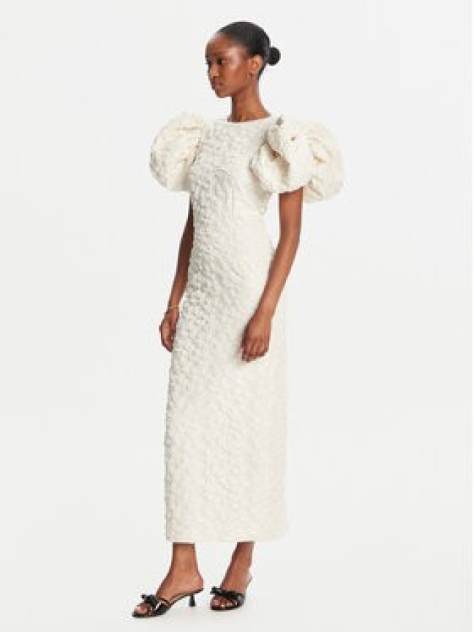 ROTATE Sukienka wieczorowa 114553857 Écru Slim Fit