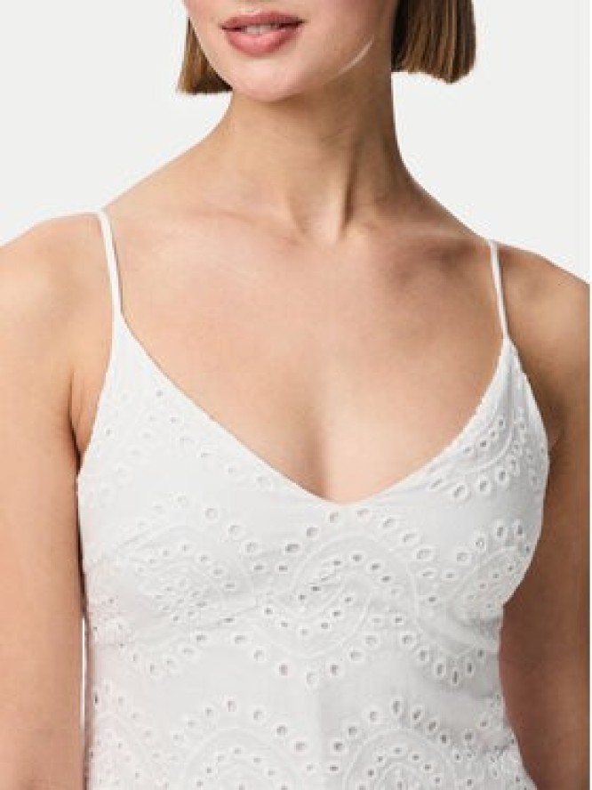 Pieces Sukienka letnia Vilde 17156565 Biały Regular Fit