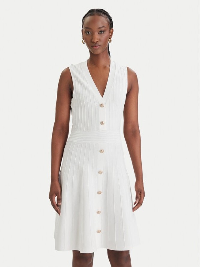 Guess Sukienka dzianinowa W6GK53 Z0658 Biały Regular Fit