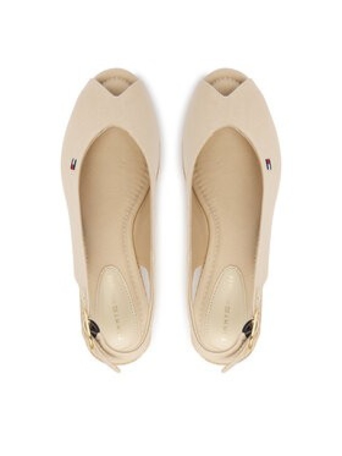 Tommy Hilfiger Espadryle Mid Wedge Espad Slingback FW0FW09228 Beżowy