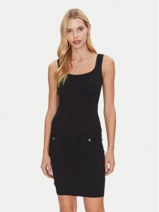 Guess Sukienka dzianinowa W5RK17 Z2YJ2 Czarny Slim Fit