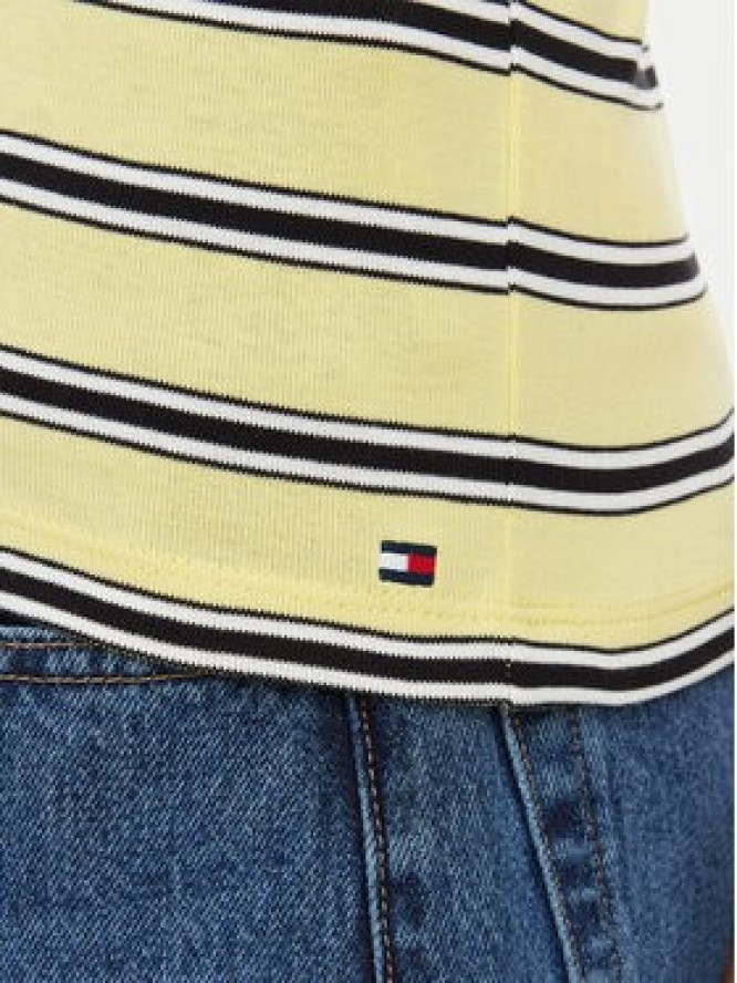Tommy Hilfiger Top WW0WW50025 Żółty Regular Fit